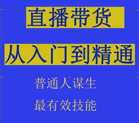 2024抖音直播带货直播间拆解抖运营从入门到精通，普通人谋生最有效技能-副业心选