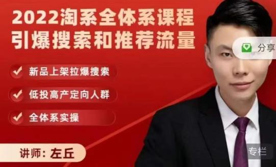 2022淘系全体系课程引爆搜索和推荐流量，新品上架拉爆搜索 - 副业心选-副业心选