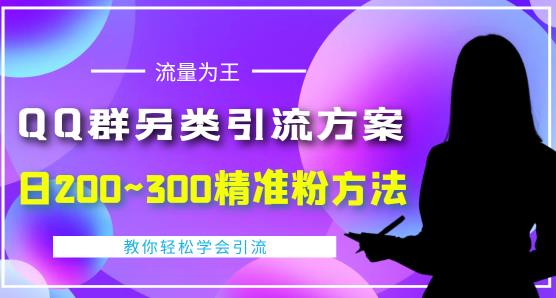 价值888的QQ群另类引流方案，半自动操作日200~300精准粉方法【视频教程】-副业心选