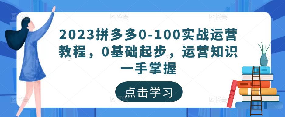 2023拼多多0-100实战运营教程，0基础起步，运营知识一手掌握 - 副业心选-副业心选