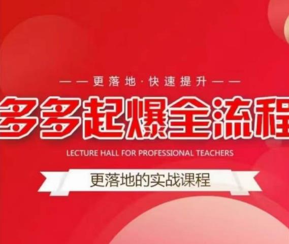 互力-多多新品打爆全流程，拼多多14天拉搜索自然流量，更落地·快速提升 - 副业心选-副业心选