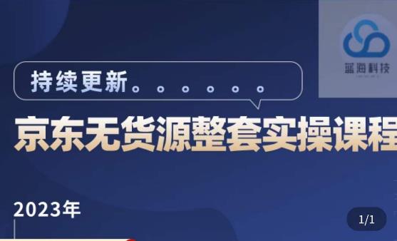 蓝七·2023京东店群整套实操视频教程，京东无货源整套操作流程大总结，减少信息差，有效做店发展 - 副业心选-副业心选