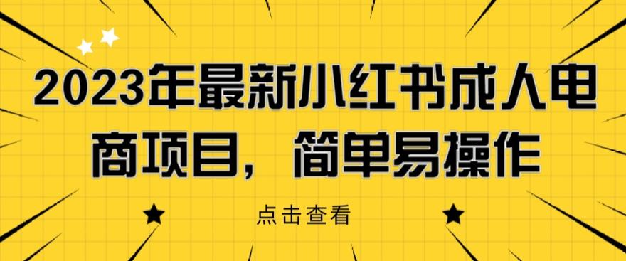 2023年最新小红书成人电商项目，简单易操作【详细教程】【揭秘】 - 副业心选-副业心选