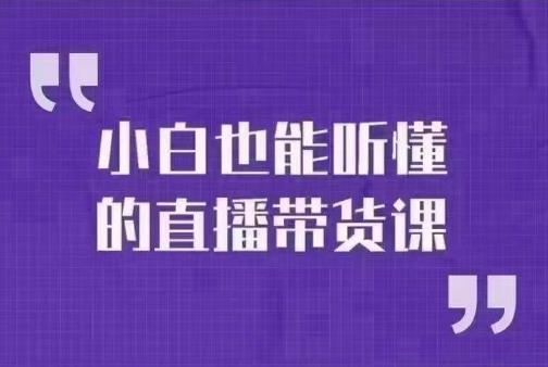 大威本威·小白也能听懂的直播带货课，玩转直播带货，轻松出单 - 副业心选-副业心选