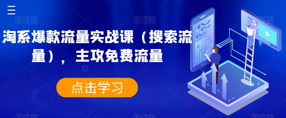 淘系爆款流量实战课（搜索流量），主攻免费流量-副业心选
