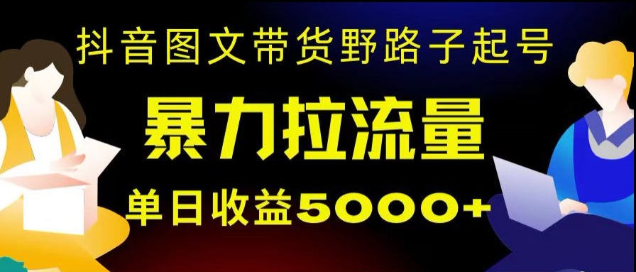 抖音图文带货暴力起号，单日收益5000+，野路子玩法，简单易上手，一部手机即可【揭秘】 - 副业心选-副业心选
