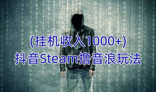 抖音Steam撸音浪玩法，挂机一天收入1000+不露脸 不说话 不封号 社恐人群福音 - 副业心选-副业心选