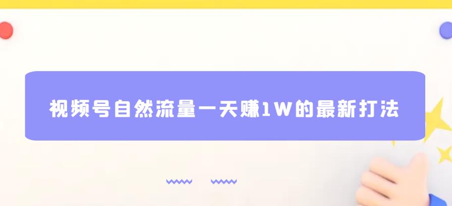 视频号自然流量一天赚1W的最新打法，基本0投资【揭秘】 - 副业心选-副业心选
