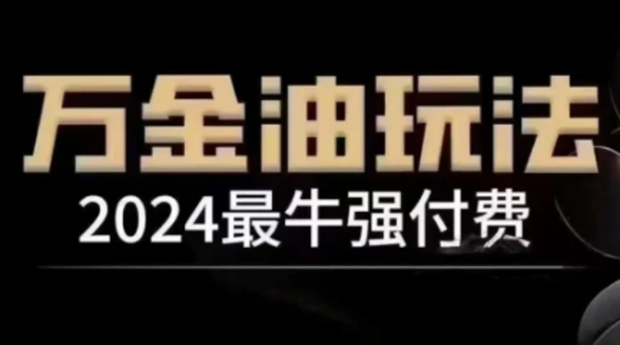 2024最牛强付费，万金油强付费玩法，干货满满，全程实操起飞（更新12月） - 副业心选-副业心选