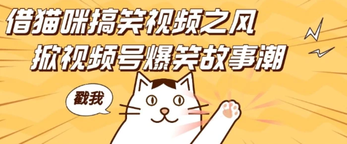 借猫咪搞笑视频之风，掀视频号爆笑故事潮，轻松日入四位数，无门槛快速入门! - 副业心选-副业心选