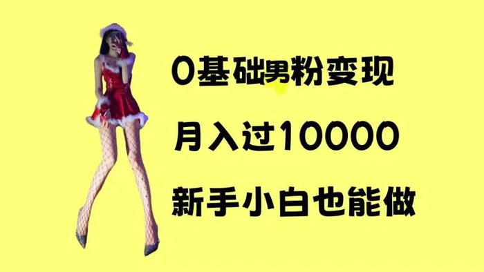 0基础男粉s粉变现，月入过1w+，操作简单，新手小白也能做【揭秘】 - 副业心选-副业心选
