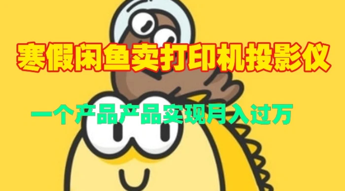 寒假闲鱼卖打印机、投影仪，一个产品产品实现月入过W - 副业心选-副业心选