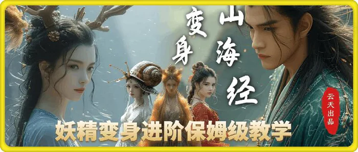 云天AI山海经变身视频教程，妖精变身进阶保姆级教学 - 副业心选-副业心选