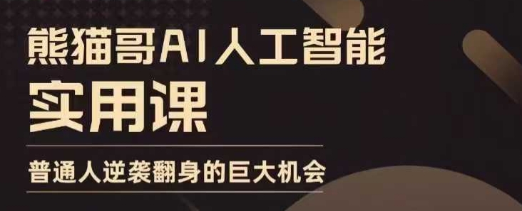 AI人工智能实用课，实在实用实战，普通人逆袭翻身的巨大机会 - 副业心选-副业心选
