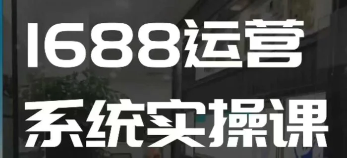 1688高阶运营系统实操课，快速掌握1688店铺运营的核心玩法 - 副业心选-副业心选