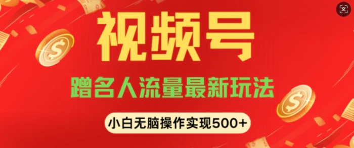 视频号名人讲座玩法，冷门蓝海项目，轻松上手日收入可达5张 - 副业心选-副业心选
