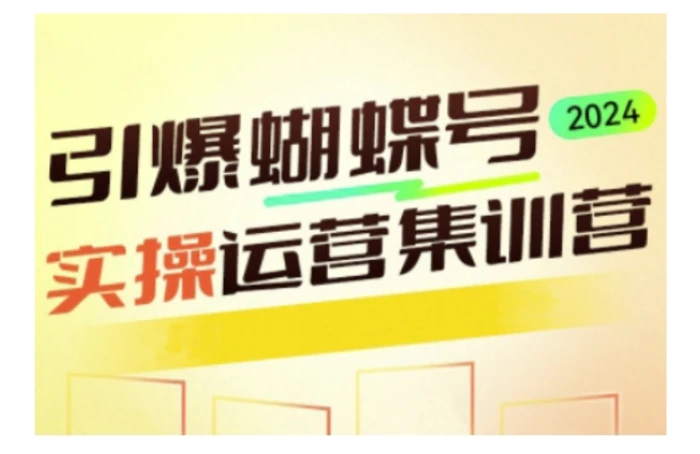 引爆蝴蝶号实操运营，助力你深度掌握蝴蝶号运营，实现高效实操，开启流量变现之路 - 副业心选-副业心选