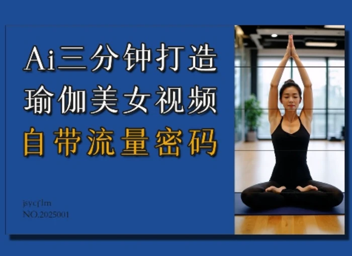 Ai3分钟打造瑜伽美女视频，自带流量密码 - 副业心选-副业心选