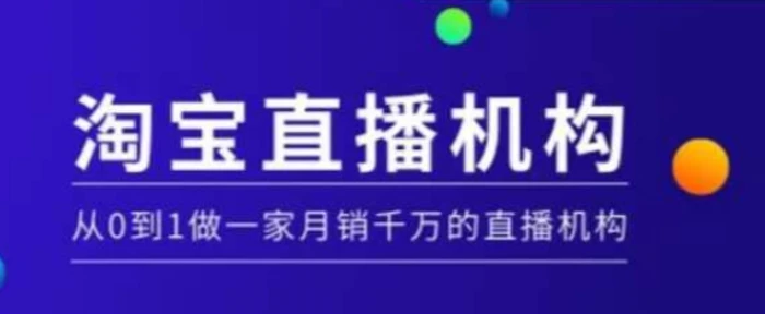 淘宝直播运营实操课【MCN机构】，从0到1做一家月销千万的直播机构 - 副业心选-副业心选