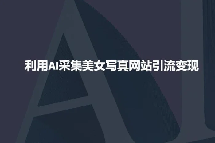 利用AI采集美女写真网站引流变现，引流嘎嘎的 - 副业心选-副业心选