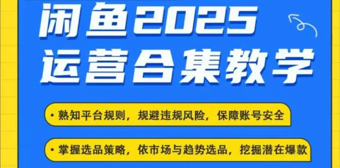 2025闲鱼电商运营全集，2025最新咸鱼玩法 - 副业心选-副业心选