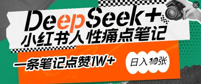 AI赋能小红书爆款秘籍：用DeepSeek轻松抓人性痛点，小白也能写出点赞破万的吸金笔记，日入多张 - 副业心选-副业心选