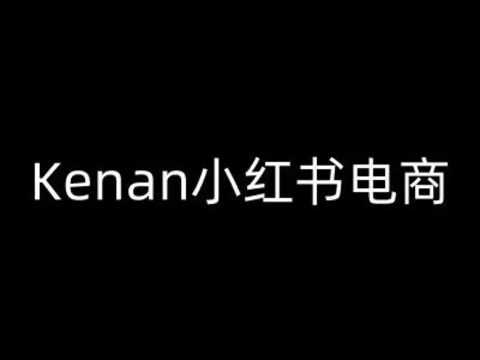 Kenan小红书电商-kenan小红书教程 - 副业心选-副业心选