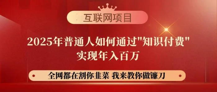 （14466期）【网创项目终点站-镰刀训练营超级IP合伙人】25年普通人如何通过“知识付费“实现年入百万 - 副业心选-副业心选