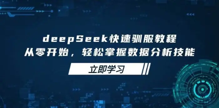 deepSeek快速驯服教程，从零开始，轻松掌握数据分析技能-副业心选