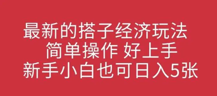 最新的搭子经济玩法，简单操作，好上手，新手小白也可日入几张 - 副业心选-副业心选