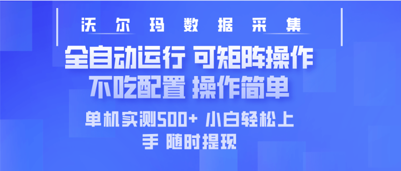 （14560期）最新沃尔玛平台采集 全自动运行 可矩阵单机实测500+ 操作简单-副业心选