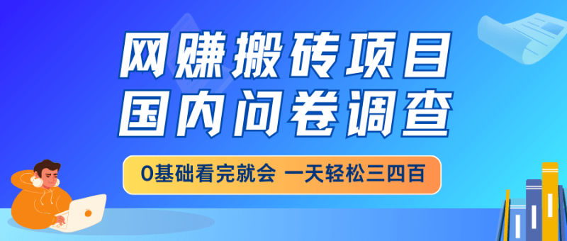 （14578期）网赚搬砖项目，国内问卷调查，0基础看完就会 一天轻松三四百，靠谱副业… - 副业心选-副业心选