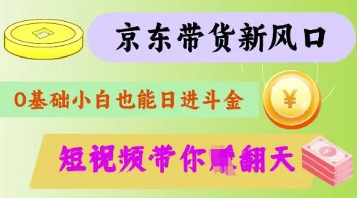 最新京东短视频带货代运营秘籍，轻松躺挣【揭秘】 - 副业心选-副业心选