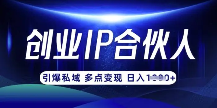 云帆·创业ip合伙人打造3.0，从0到1教你做网创，实现月入过W - 副业心选-副业心选