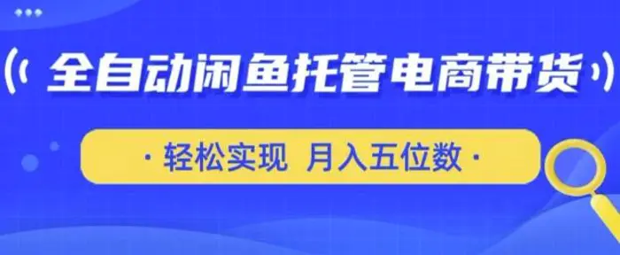 全自动闲鱼托管式电商带货，只需一部安卓手机和一个闲鱼号，轻松实现月入五位数【揭秘】 - 副业心选-副业心选