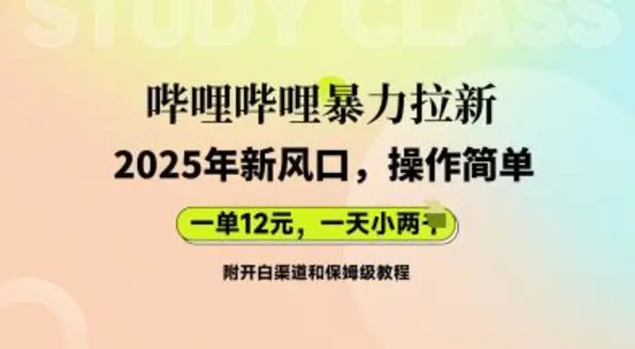 哔哩哔哩暴力拉新：2025年新风口，一单12元，一天数张(附开白渠道和保姆级教程) - 副业心选-副业心选