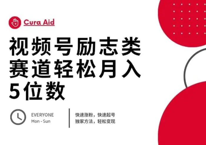 视频号励志类赛道快速涨粉500+，快速起号，轻松变现月入过W - 副业心选-副业心选