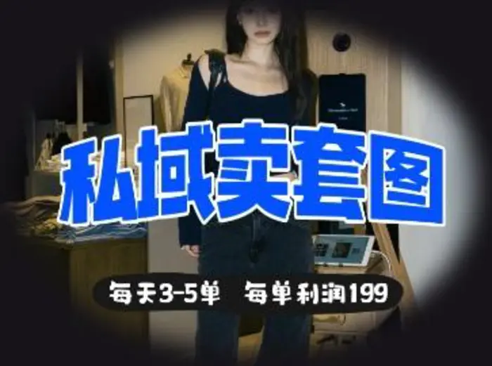 私域卖套图每天3-5单，每单利润99 - 副业心选-副业心选