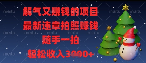 解气又挣钱的项目，最新违章拍照挣钱，随手一拍，轻松收入多张 - 副业心选-副业心选