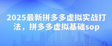 2025最新拼多多虚拟实战打法，拼多多虚拟基础sop - 副业心选-副业心选