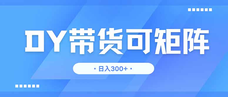 （14414期）DY带货，日入300＋矩阵无上限 - 副业心选-副业心选