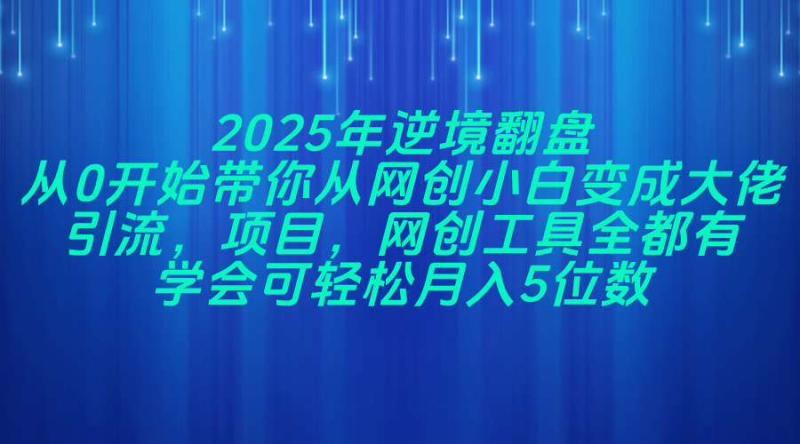 （14473期）2025年逆境翻盘，从0开始带你从网创小白变成大佬，引流，项目，网创工… - 副业心选-副业心选
