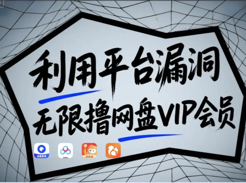 利用平台漏洞，无限撸网盘VIP会员，用户亲测有效！【漏洞原理+操作演示】-副业心选