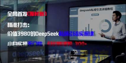 精准打击：价值3980的DeepSeek私域引流实操课，小白实操无门槛，日引精准粉300+ - 副业心选-副业心选