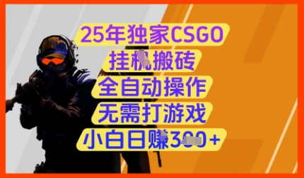 25年独家CSGO挂G搬砖，全自动操作，无需打游戏，小白日入3张+ - 副业心选-副业心选
