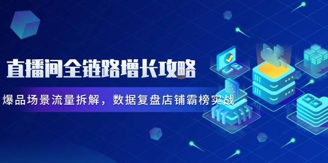 直播间全链路增长攻略，爆品场景流量拆解，数据复盘店铺霸榜实战-副业心选
