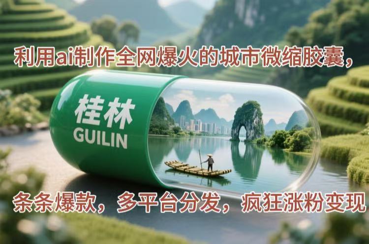 （14704期）利用ai制作全网爆火的城市微缩胶囊，条条爆款，多平台分发，疯狂涨粉变现 - 副业心选-副业心选