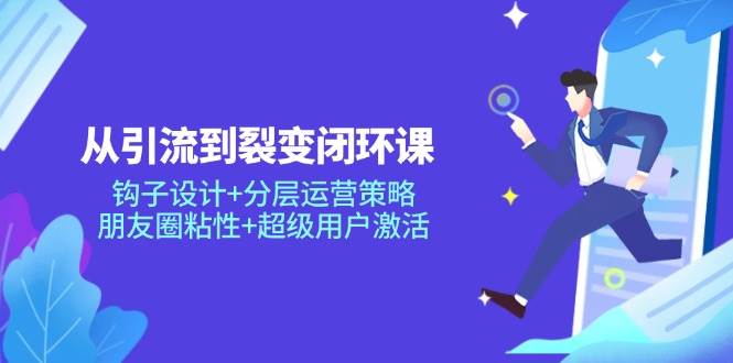 从引流到裂变闭环课：钩子设计+分层运营策略，朋友圈粘性+超级用户激活-副业心选