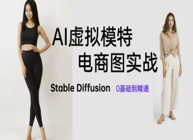 AI虚拟模特电商图实战，AI绘画Stable Diffusion 0基础到精通-副业心选