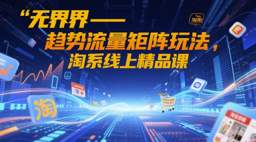无界-趋势流量矩阵玩法，淘系线上精品课 - 副业心选-副业心选